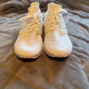 All White Ultra Boosts